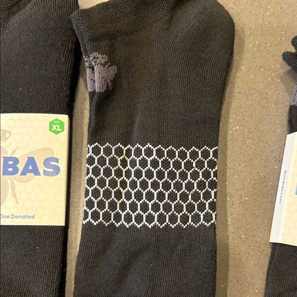 Bombas unisex Black Athletic Socks XL 4 pr
